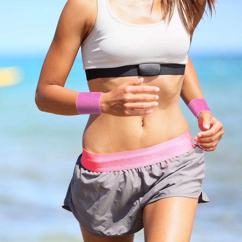 Bememo 12 Pack Sweatbands Sports Wristband Cotton Sweat Band for Men and Women, Good for Tennis, Basketball, Running, Gym, Working Out (Pink) - Image 4